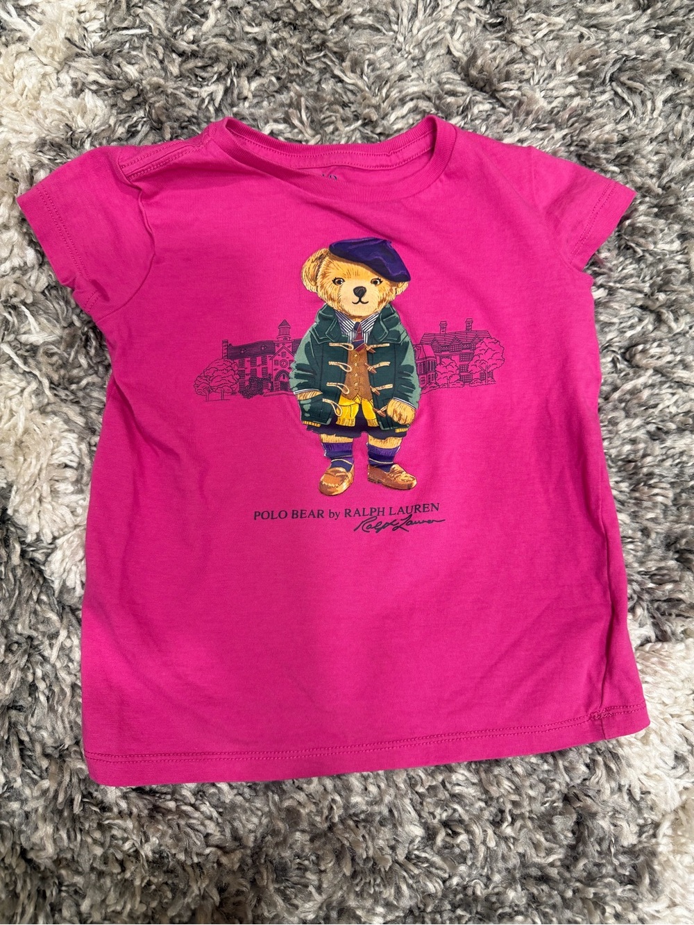 Ralph Lauren Hot Pink Polo Bear Short Sleeve Tee